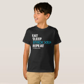 Eat Sleep Stack Funny XRP Crypto Quote Meme T-shirt (Voorkant volledig)