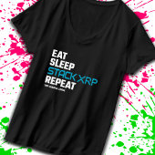 Eat Sleep Stack Funny XRP Crypto Quote Meme T-shirt