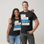 Eat Sleep Statistics Herhaal Shirt - Funny School (Unisex)