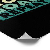 Eat Sleep Stop Goals Herhaal Funny Goalie Football Poster (Hoek)