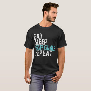Eat Sleep Stop Goals Herhaal Goalie T-Shirt