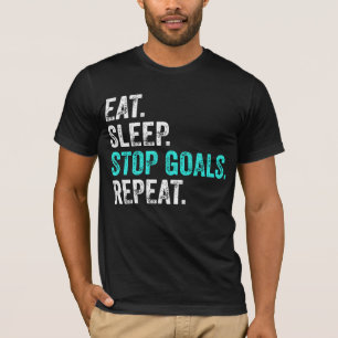 Eat Sleep Stop Goals Herhaal: Goalkeeper Cft T-shirt