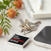 Eat Sleep Stop Goals Herhaal - Goalkeeper Sleutelhanger (Zijkant)