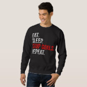 Eat Sleep Stop Goals Herhaal - Goalkeeper Trui (Voorkant volledig)
