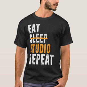 Eat Sleep Studio Herhaal Architect Designer Archit T-shirt