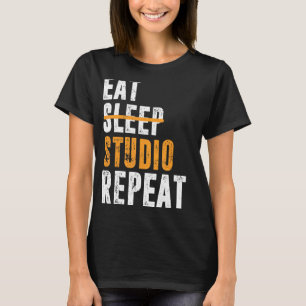 Eat Sleep Studio Herhaal Architect Designer Archit T-shirt