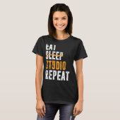 Eat Sleep Studio Herhaal Architect Designer Archit T-shirt (Voorkant volledig)