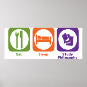 Eat Sleep Study Philosophy Poster (Voorkant)