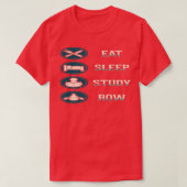 Eat Sleep Study Row 3 T-shirt (Design voorkant)