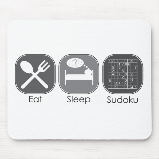 Eat Sleep Sudoku Copy Muismat (Voorkant)