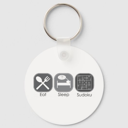 Eat Sleep Sudoku Copy Sleutelhanger (Voorkant)