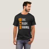 Eat Sleep Sudoku Repeat Number Place Board Game T-shirt (Voorkant volledig)