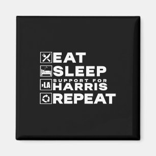 Eat Sleep Support Harris Herhaal Kamala Harris 202 Magneet