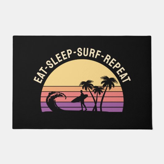 Eat Sleep Surf Herhalen Deurmat (Voorkant)