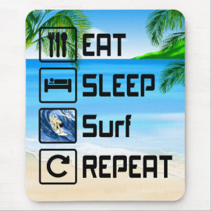 Eat Sleep Surf Herhalen Muismat