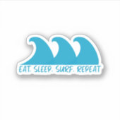 Eat Sleep Surf Repeat Sticker (Voorkant)