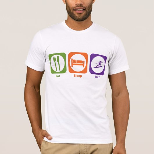 Eat Sleep Surf T-shirt (Voorkant)