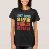 Eat Sleep Survivalsim Repeat T-shirt (Voorkant)