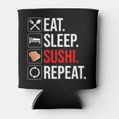 Eat. Sleep. Sushi. Repeat Blikjeskoeler (Voorkant)