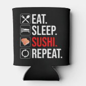 Eat. Sleep. Sushi. Repeat Blikjeskoeler (Achterkant)