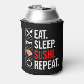 Eat. Sleep. Sushi. Repeat Blikjeskoeler (Blikje Achterkant)
