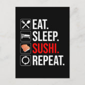Eat. Sleep. Sushi. Repeat Briefkaart (Voorkant)