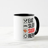Eat. Sleep. Sushi. Repeat Mok (Voorkant rechts)