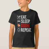 Eat. Sleep. Sushi. Repeat T-shirt (Voorkant)