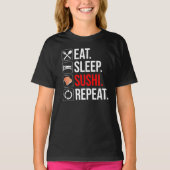 Eat. Sleep. Sushi. Repeat T-shirt (Voorkant)