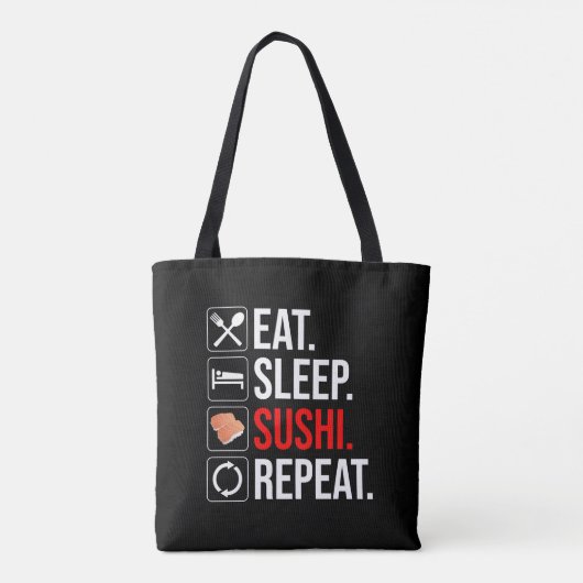Eat. Sleep. Sushi. Repeat Tote Bag (Achterkant)