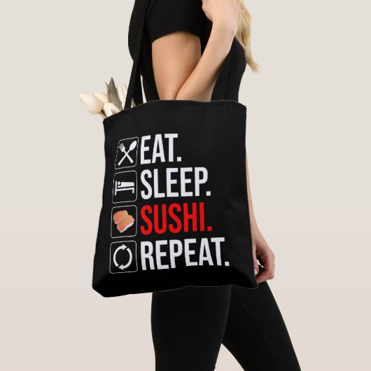 Eat. Sleep. Sushi. Repeat Tote Bag (Dichtbij)