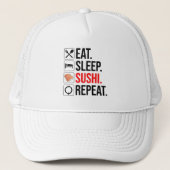 Eat. Sleep. Sushi. Repeat Trucker Pet (Voorkant)