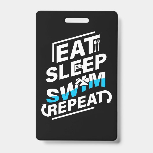 Eat Sleep Swim Badge (Voorzijde)