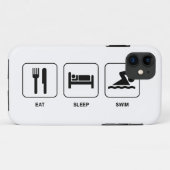 Eat Sleep Swim Case-Mate iPhone Case (Achterkant (horizontaal))