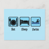 Eat Sleep Swim Funny Swimmer Briefkaart (Voorkant)