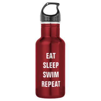 EAT SLEEP SWIM HERHAALT maatwaterflesje Waterfles