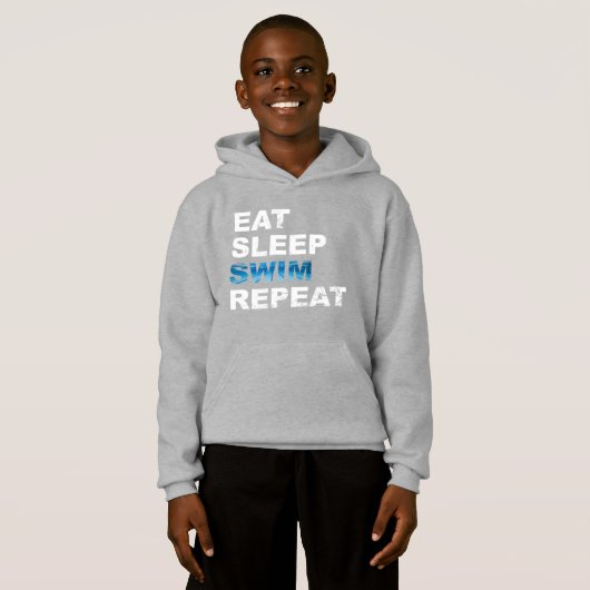 Eat Sleep Swim Herhalen - Funny Gift for Swimmer (Voorkant volledig)