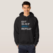 Eat Sleep Swim Herhalen - Funny Gift for Swimmer Hoodie (Voorkant volledig)