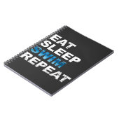 Eat Sleep Swim Herhalen - Funny Gift for Swimmer Notitieboek (Linkerzijde)
