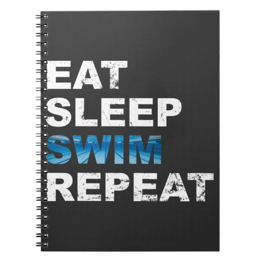 Eat Sleep Swim Herhalen - Funny Gift for Swimmer Notitieboek (Voorkant)