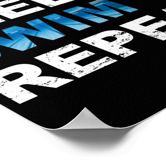 Eat Sleep Swim Herhalen - Funny Gift for Swimmer Poster (Hoek)