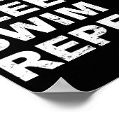 Eat Sleep Swim Herhalen - Grappig citaat voor zwem Poster (Hoek)