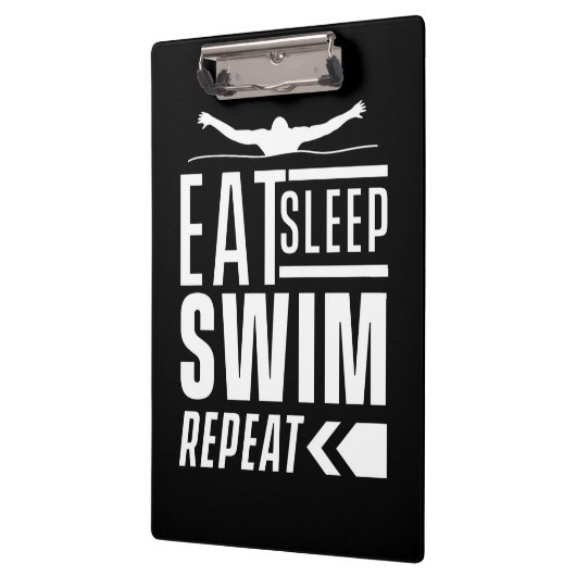 Eat Sleep Swim Herhalen Klembord (Links)