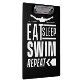Eat Sleep Swim Herhalen Klembord (Rechts)