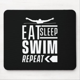 Eat Sleep Swim Herhalen Muismat