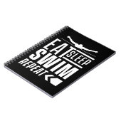 Eat Sleep Swim Herhalen Notitieboek (Linkerzijde)