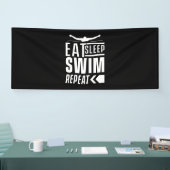 Eat Sleep Swim Herhalen Spandoek (Beurs)
