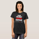 Eat Sleep Swim Herhalen T-shirt (Voorkant volledig)