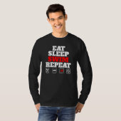 Eat Sleep Swim Herhalen T-shirt (Voorkant volledig)
