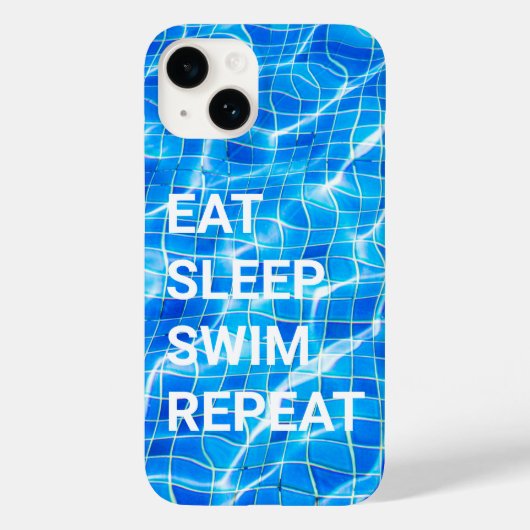 Eat Sleep Swim Herhalen zwembad Aquatisch Case-Mate iPhone Case (Achterkant)
